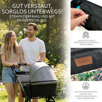 BAMBINIWELT universal Buggy ORGANIZER, Kinderwagen-Tasche, Wickeltasche mit Getränkehalter